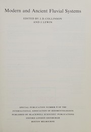 Modern and ancient fluvial systems.  Edited by J.D. Collinson and J. Lewin