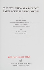 The evolutionary-biology papers of Elie Metchnikoff