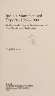 India's manufactured exports, 1957-1980