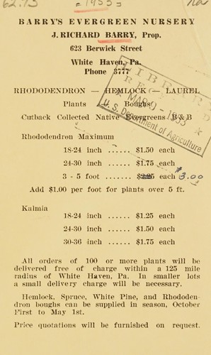 Rhododendron - hemlock - laurel