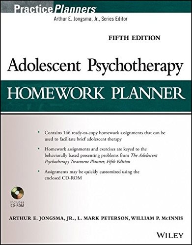 Adolescent psychotherapy homework planner