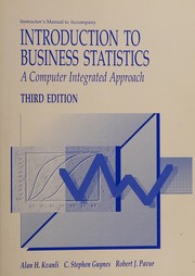 Instructor's manual to accompany Introduction to business statistics, a computer integrated approach