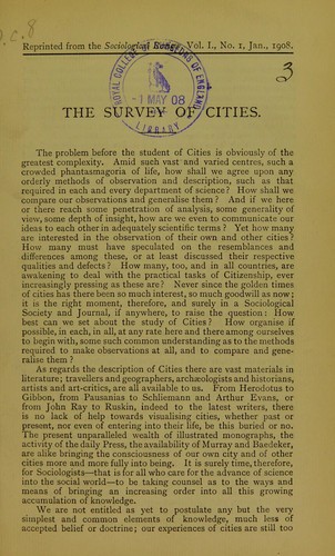 The survey of cities