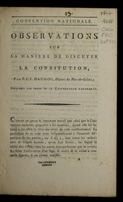 Observations sur la manie  re de discuter la Constitution