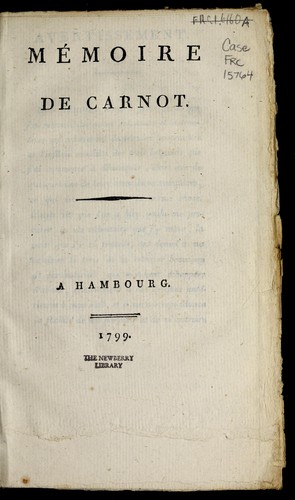 Second me moire de Carnot