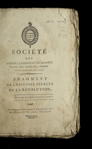 Fragment de l'histoire secrete de la re volution