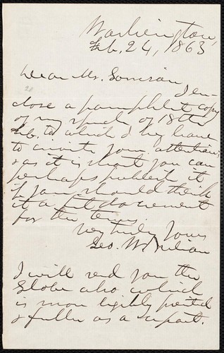 [Letter to] Dear Mr. Garrison