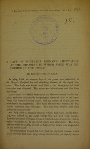 Case of Furneaux Jordan's amputation at the hip-joint, in which bone was reformed in the stump