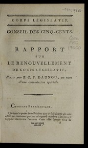 Rapport sur le renouvellement du Corps le gislatif