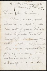 [Letter to] Dear Mr. Garrison