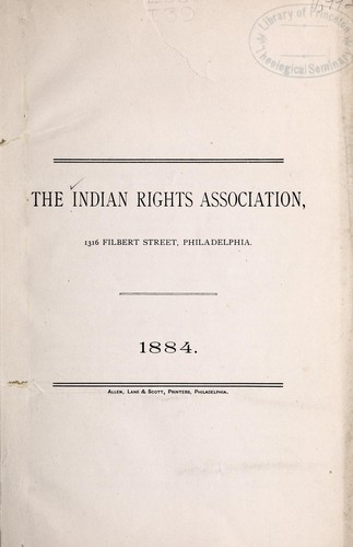 Objects of the Indian Rights Association