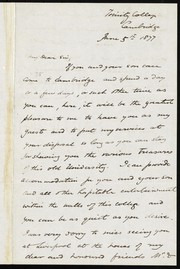[Letter to] My Dear Sir