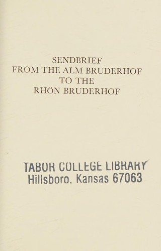 Sendbrief from the Alm Bruderhof to the Rhön Bruderhof