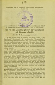 Ein Fall von "Anaemia splenica" der Erwachsenen mit Salvarsan behandelt