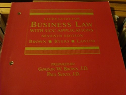 Study guide for Business law, with UCC applications
