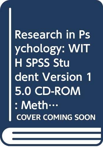 Research in Psychology : WITH SPSS Student Version 15.0 CD-ROM