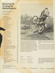 Motorcycle tuning for performance
