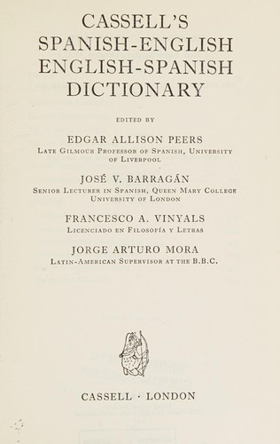 Cassell's Spanish-English, English-Spanish dictionary