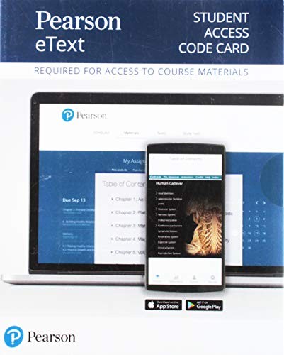 Pearson EText Principles of Human Physiology -- Access Card