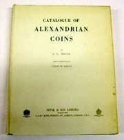 Catalogue of Alexandrian coins