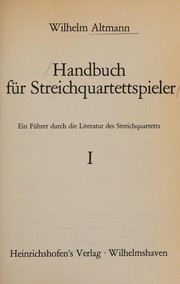 Handbuch für Streichquartettspieler