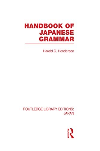 Handbook of Japanese grammar
