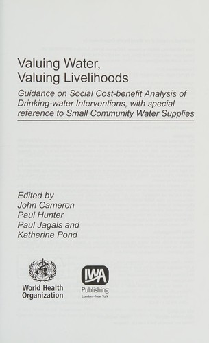 Valuing water, valuing livelihoods