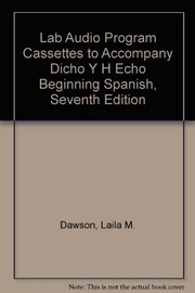 Lab Audio Program Cassettes to accompany Dicho y Hecho Beginning Spanish, 7th Edition