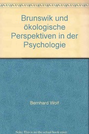 Brunswik und ökologische Perspektiven in der Psychologie