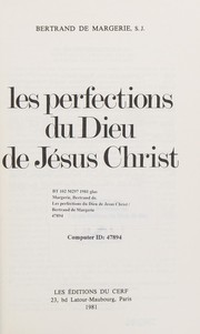 Les perfections du Dieu de Jésus Christ