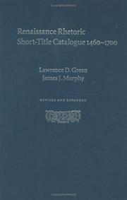 Renaissance rhetoric short title catalogue, 1460-1700