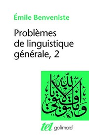 Problemes de linguistique générale