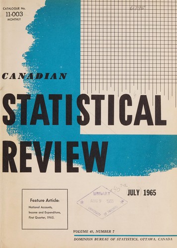 CANADIAN STATISTICAL REVIEW