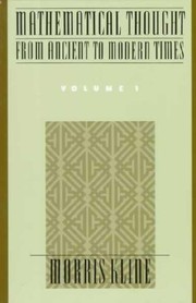 Mathematical thought from ancient to modern times