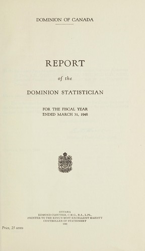 ANNUAL REPORT OF STATISTICS CANADA