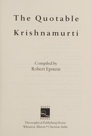 The quotable Krishnamurti