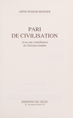 Pari de civilisation