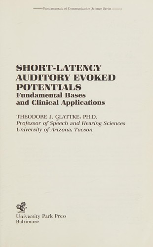 Short-latency auditory evoked potentials