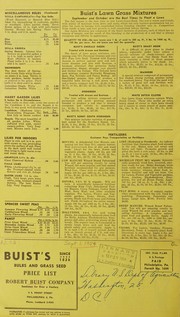 Buist's bulbs and grass seed