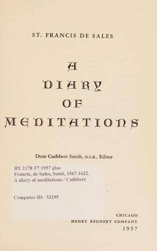 A diary of meditations