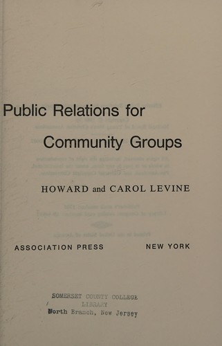 Effective public relations for community groups