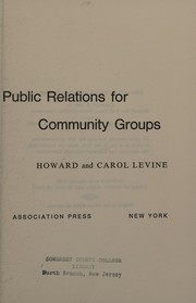 Effective public relations for community groups