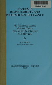 Academic respectability and professional relevance