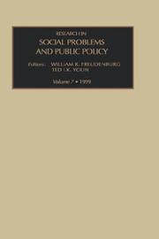 Research in social problems and public policy