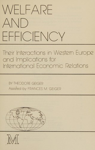 Welfare and efficiency