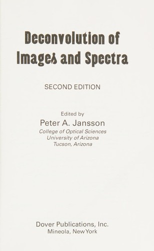 Deconvolution of Images and Spectra