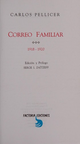 Correo familiar, 1918-1920