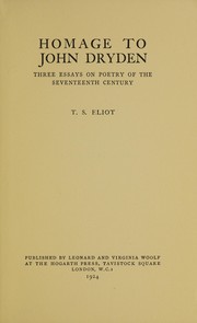 Homage to John Dryden