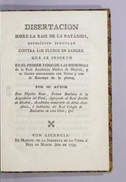 Disertacion sobre la raiz de la ratánhia, específico singular contra los fluxos de sangre