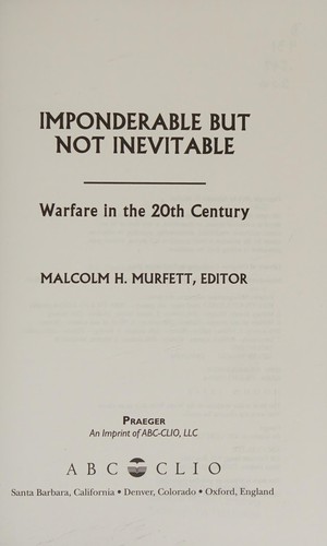 Imponderable but not inevitable